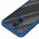 Wholesale LG Stylo 5 Clear Dual Defense Hybrid Case (Navy Blue)